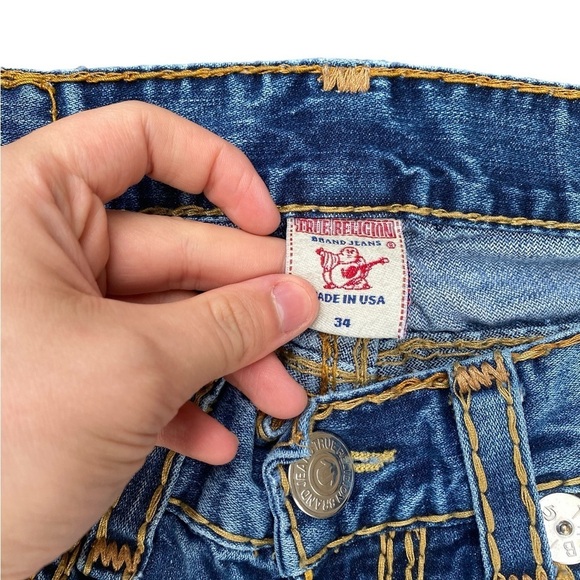 Vintage True Religion Jeans Size 34 RICKY SUPER QT Blue - Picture 7 of 9